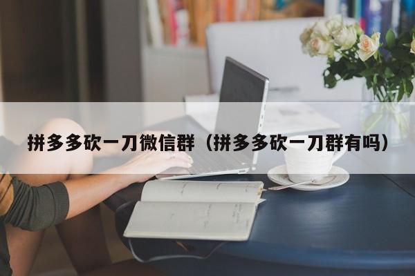 拼多多砍一刀微信群（拼多多砍一刀群有吗）