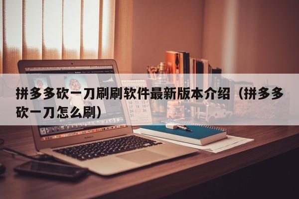 拼多多砍一刀刷刷软件最新版本介绍（拼多多砍一刀怎么刷）