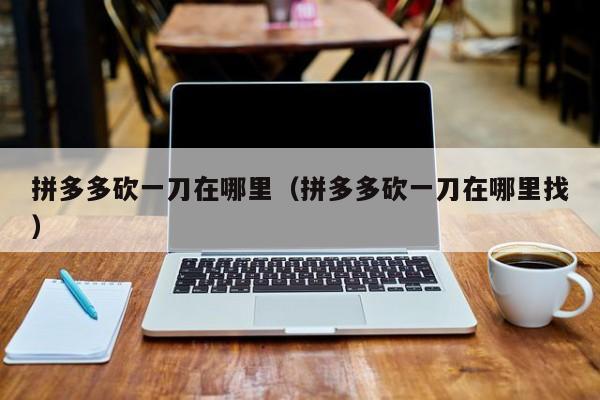 拼多多砍一刀在哪里（拼多多砍一刀在哪里找）